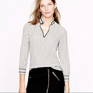 J.crew black & white blouse